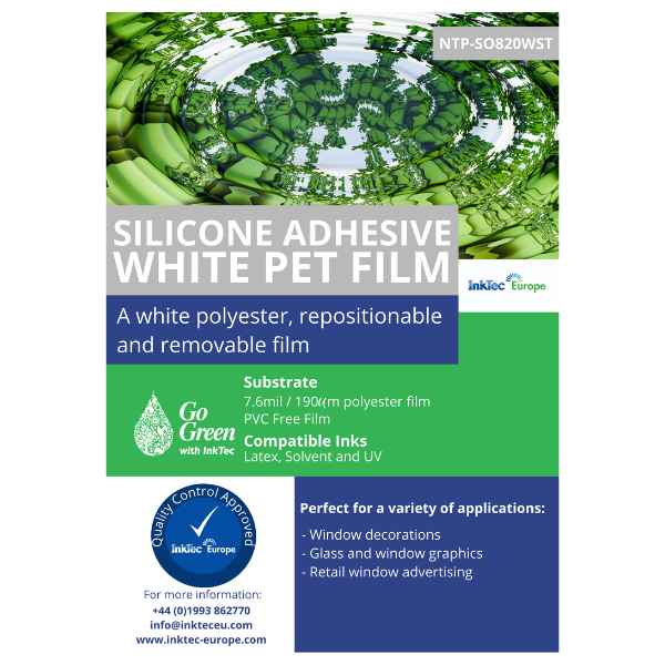 Silicone Adhesive White PET