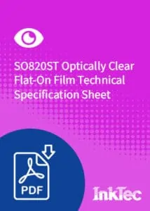 so820st optically clear flat-on film technical specification sheet