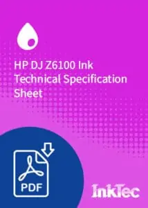 HP DJ Z6100 Ink Technical Specification Sheet